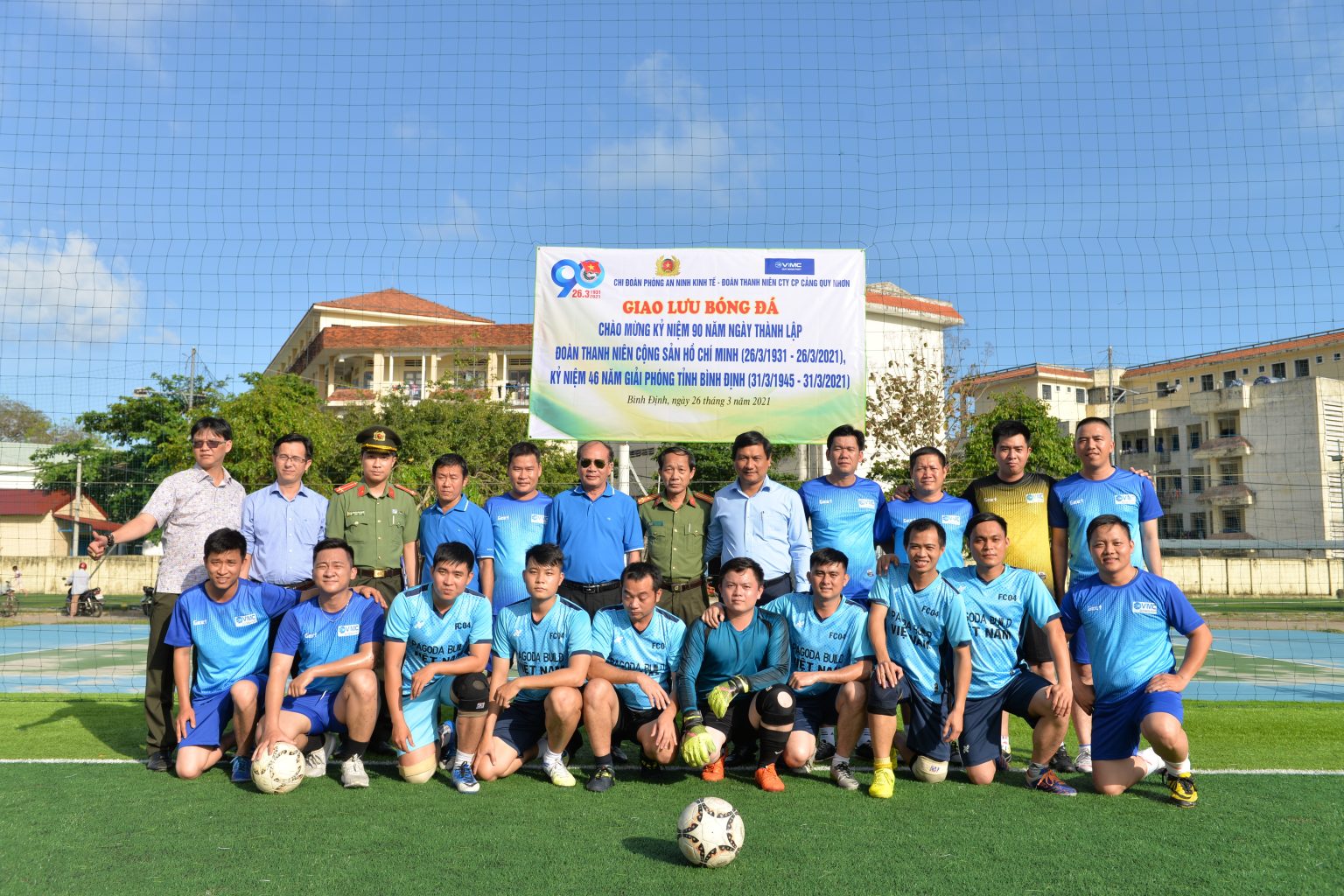 ĐOÀN THANH NIÊN CẢNG QUY NHƠN GIAO LƯU BÓNG ĐÁ CÙNG ĐOÀN THANH NIÊN PHÒNG AN NINH KINH TẾ TỈNH BÌNH ĐỊNH NHÂN DỊP 90 NĂM THÀNH LẬP ĐOÀN TNCS HCM 26/3/1931- 26/3/2021