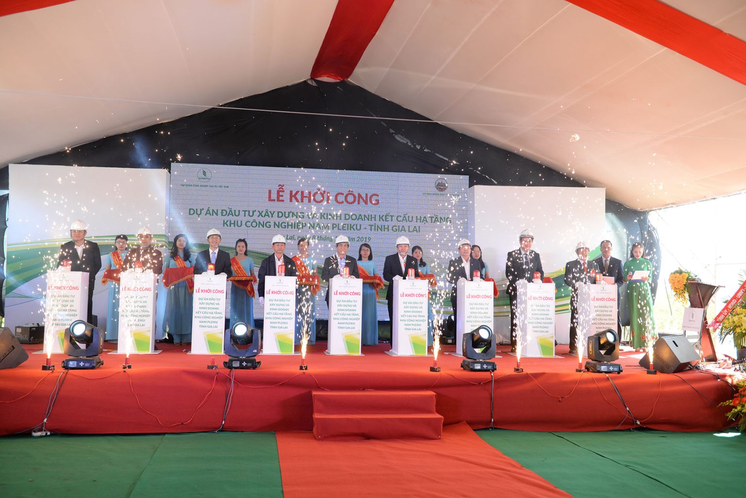 Ground-breaking ceremony of construction investment project and infrastructure business in South Pleiku industrial park