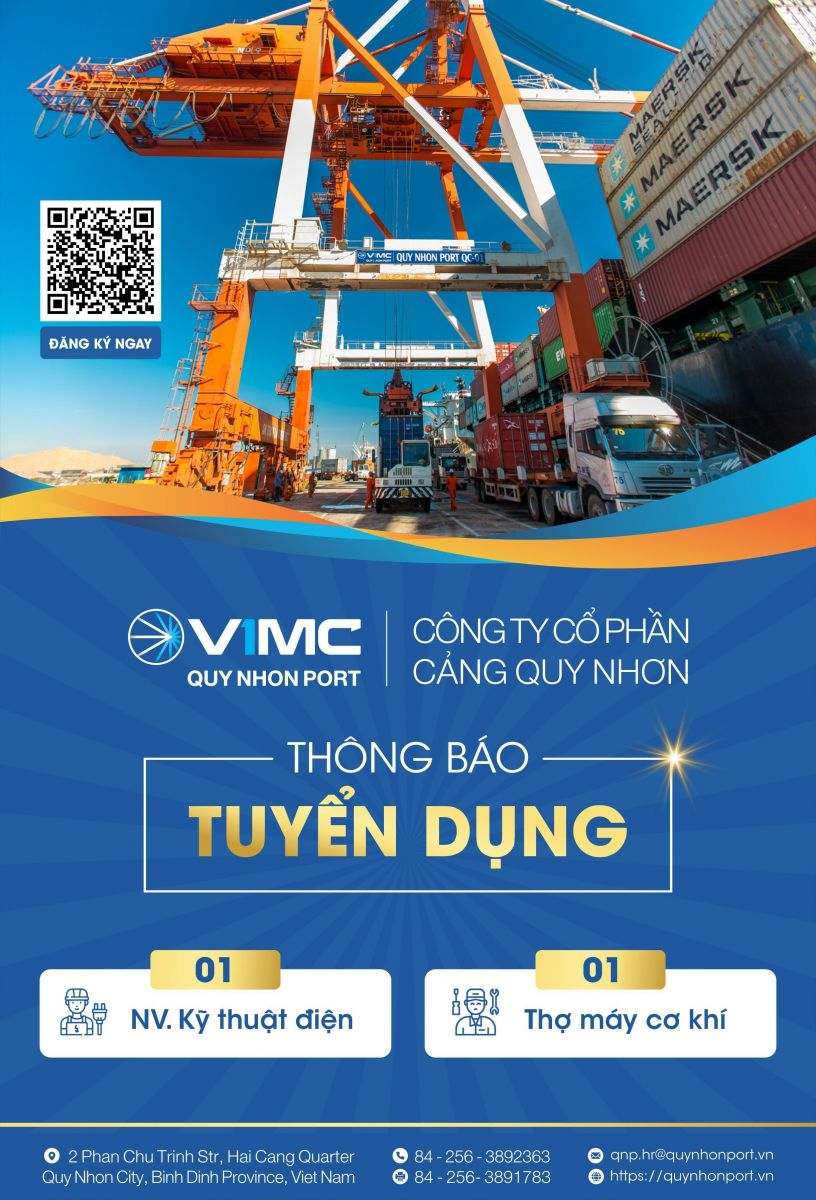 THÔNG BÁO TUYỂN DỤNG – NHÂN VIÊN KỸ THUẬT ĐIỆN & THỢ MÁY CƠ KHÍ