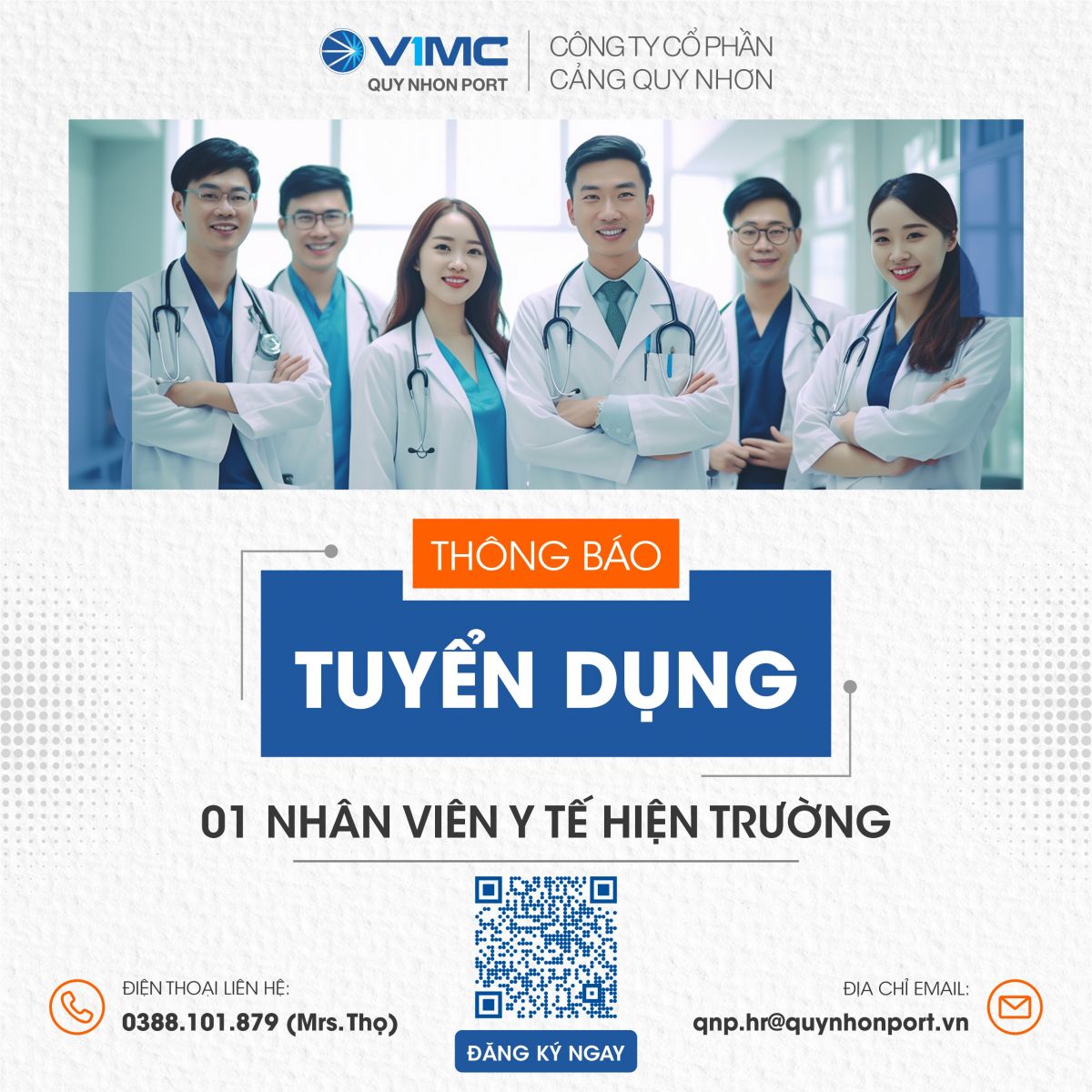THÔNG BÁO TUYỂN DỤNG THÁNG 11/2023 – NHÂN VIÊN Y TẾ HIỆN TRƯỜNG