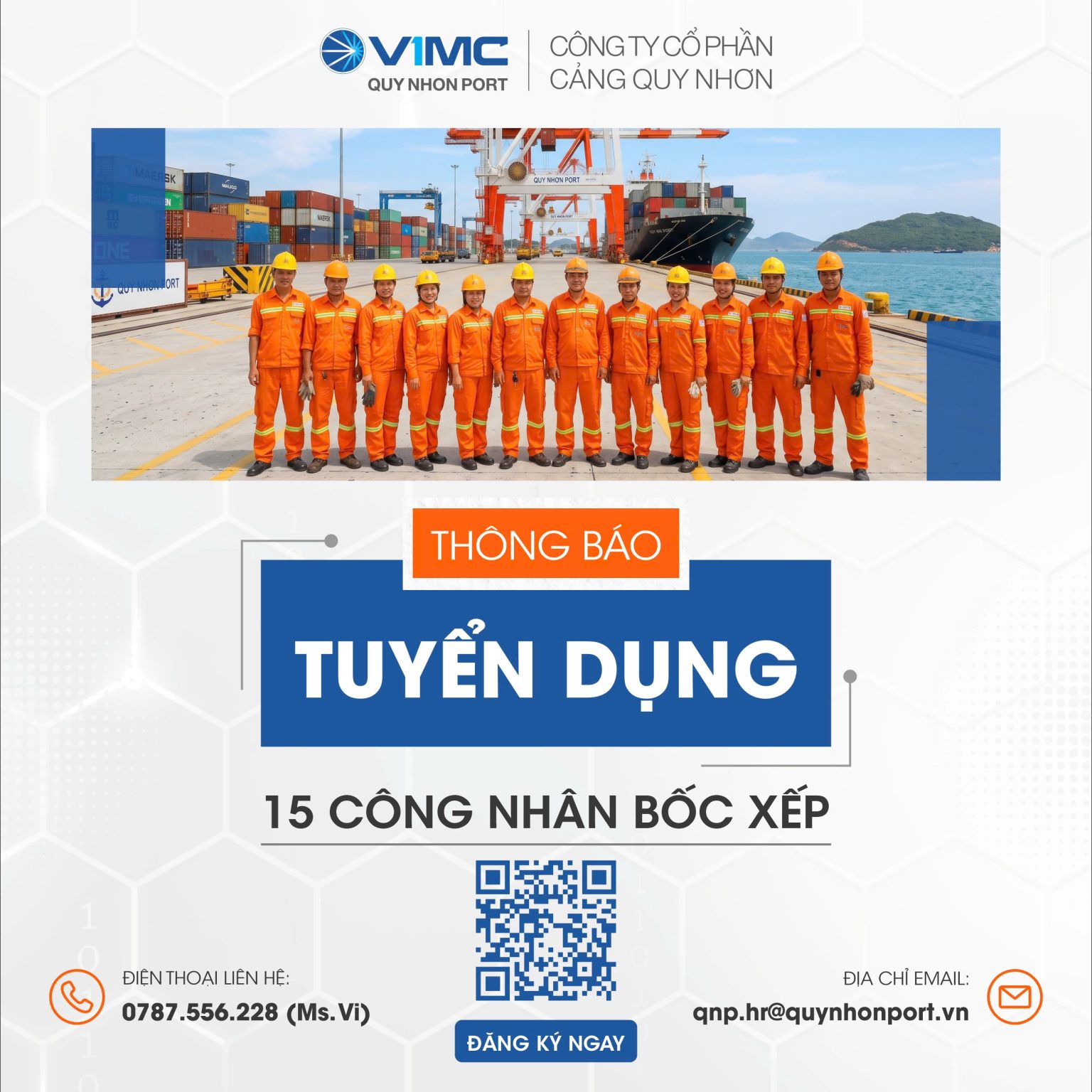 Về việc tiếp tục tuyển dụng Công nhân Bốc xếp thủ công tháng 8/2026